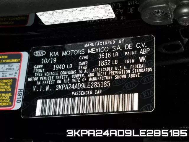 3KPA24AD9LE285185 фото 2