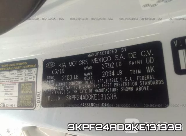 3KPF24AD0KE131338 фото 10