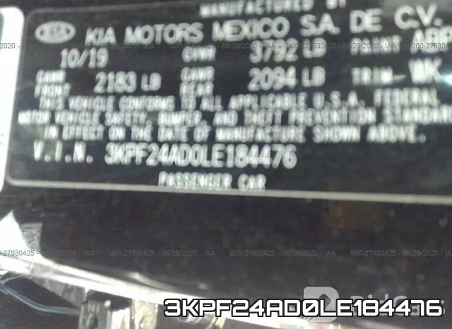 3KPF24AD0LE184476 фото 10