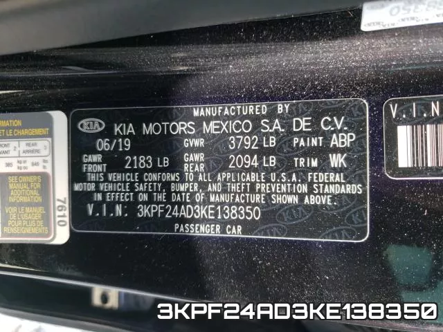 3KPF24AD3KE138350 фото 2