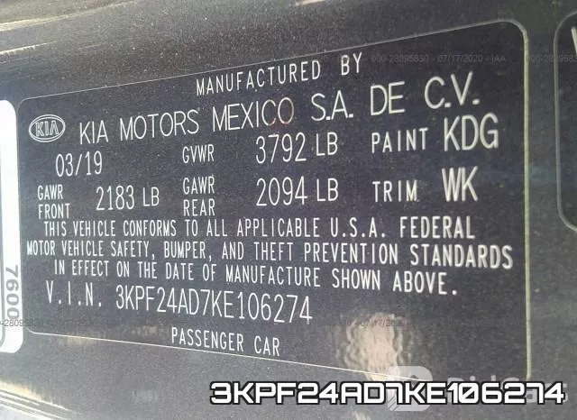 3KPF24AD7KE106274 фото 10
