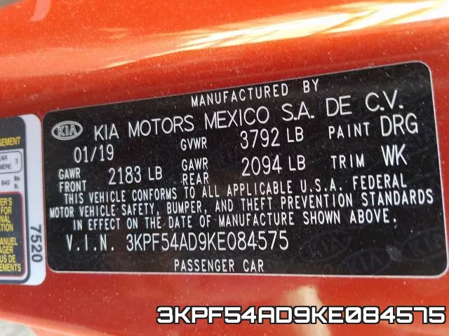 3KPF54AD9KE084575 фото 2