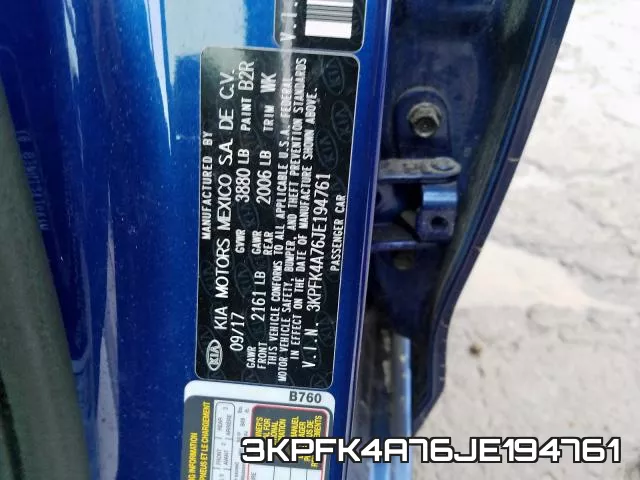 3KPFK4A76JE194761 фото 2
