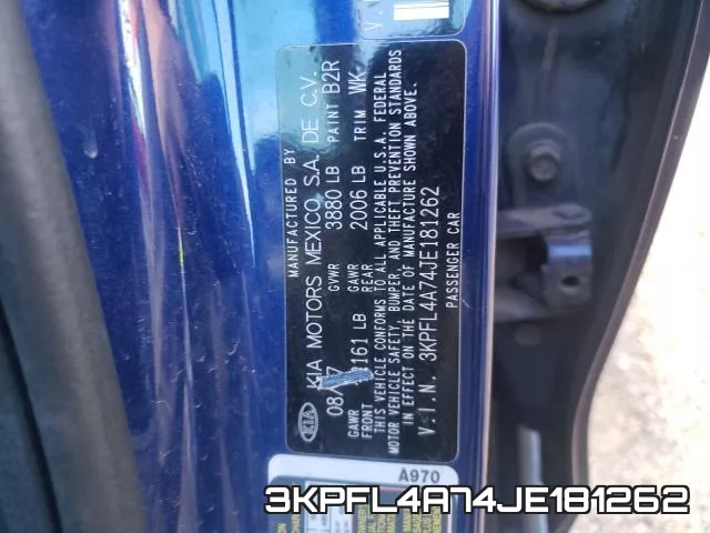 3KPFL4A74JE181262 фото 2