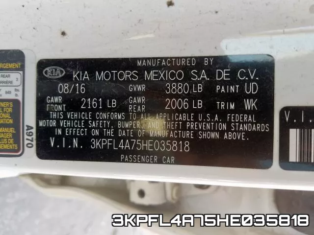 3KPFL4A75HE035818 фото 2