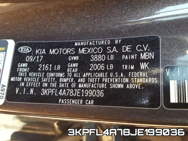 3KPFL4A78JE199036 фото 2