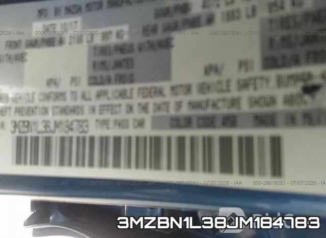 3MZBN1L38JM184783 фото 10