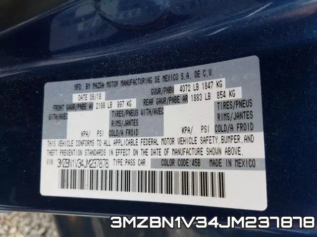 3MZBN1V34JM237878 фото 2