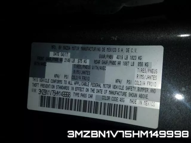 3MZBN1V75HM149998 фото 2