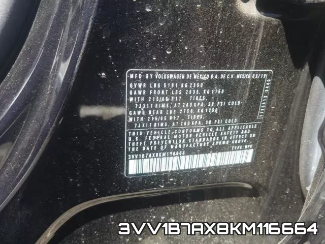 3VV1B7AX8KM116664 фото 2