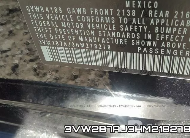 3VW2B7AJ3HM218278 фото 10