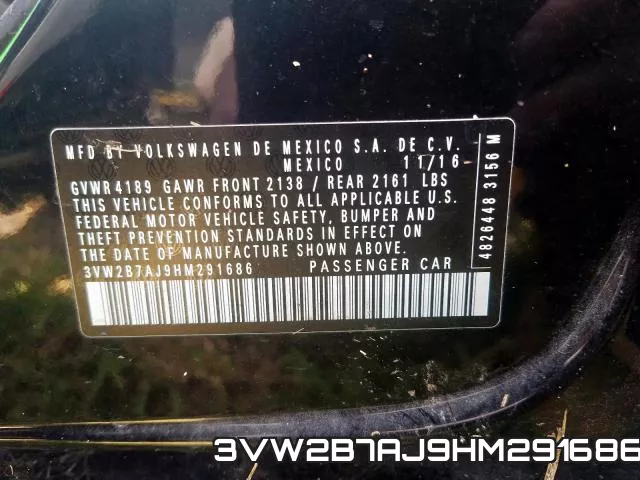 3VW2B7AJ9HM291686 фото 2