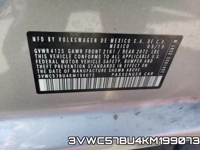 3VWC57BU4KM199073 фото 2