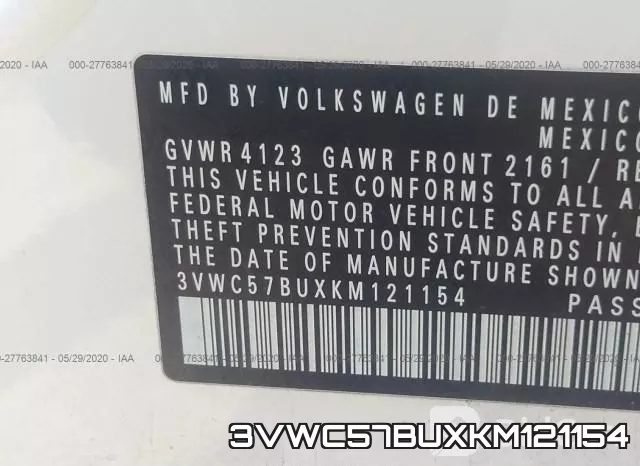 3VWC57BUXKM121154 фото 10