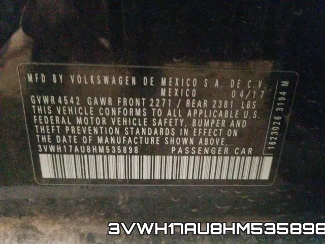 3VWH17AU8HM535898 фото 2