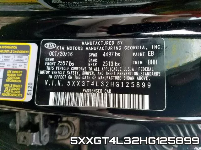 5XXGT4L32HG125899 фото 2