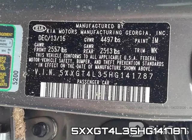 5XXGT4L35HG141787 фото 10