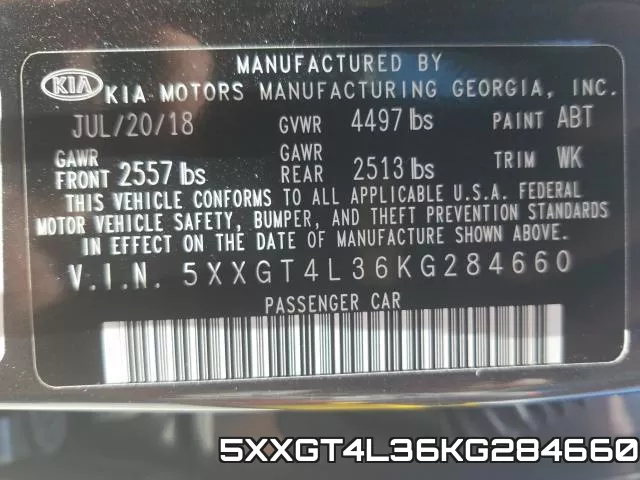 5XXGT4L36KG284660 фото 2