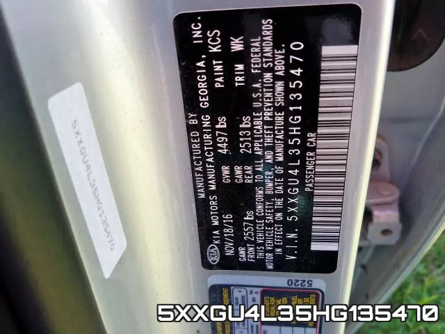 5XXGU4L35HG135470 фото 2