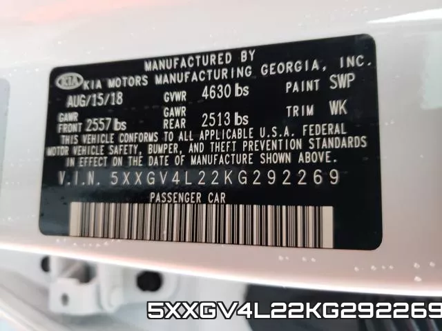 5XXGV4L22KG292269 фото 2