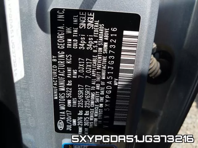 5XYPGDA51JG373216 фото 2