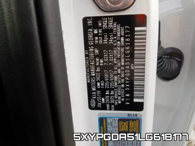 5XYPGDA51LG618177 фото 2