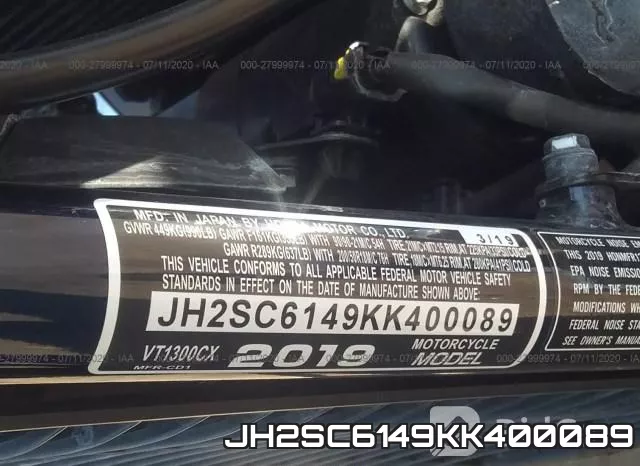 JH2SC6149KK400089 фото 2