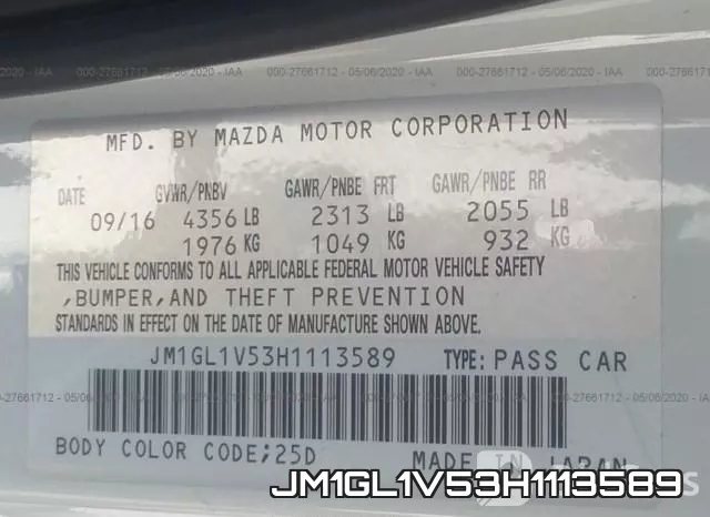 JM1GL1V53H1113589 фото 10
