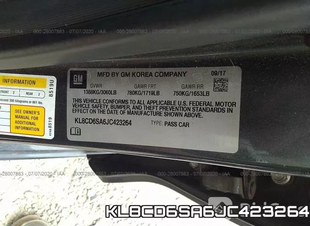 KL8CD6SA6JC423264 фото 10