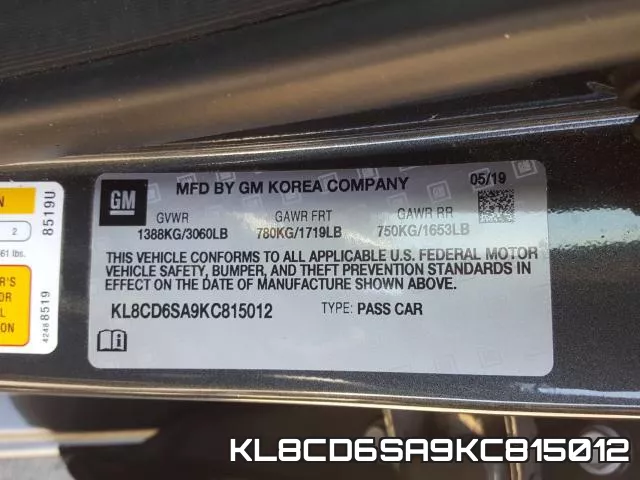 KL8CD6SA9KC815012 фото 2