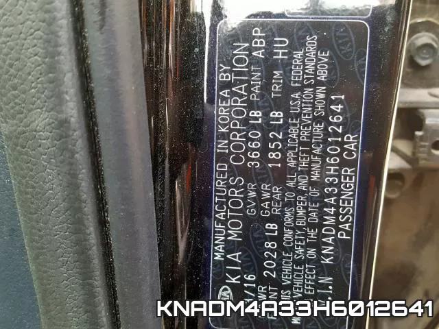 KNADM4A33H6012641 фото 2