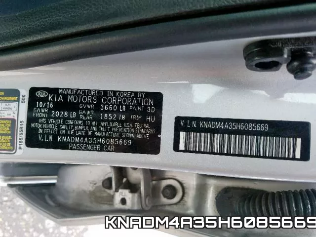 KNADM4A35H6085669 фото 2
