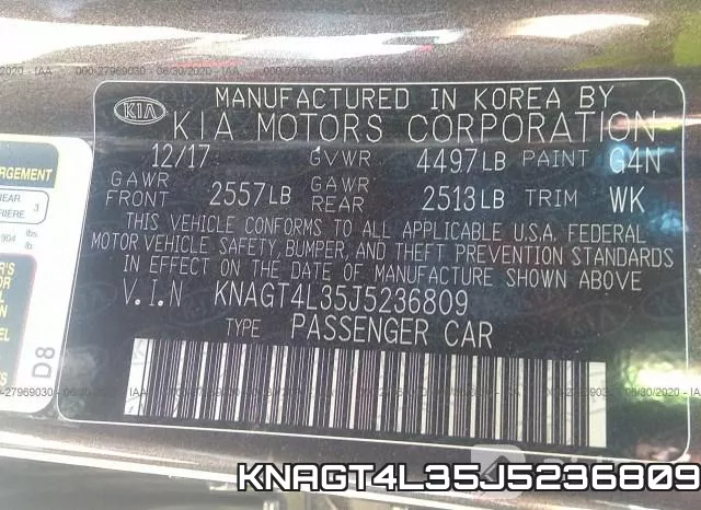 KNAGT4L35J5236809 фото 10