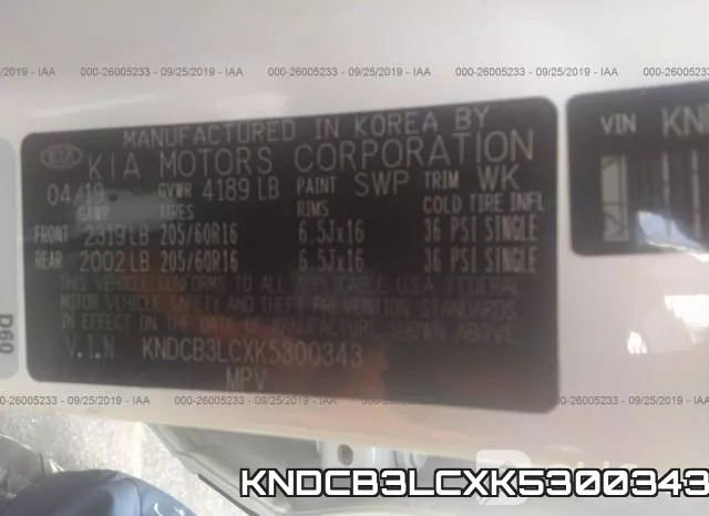 KNDCB3LCXK5300343 фото 10
