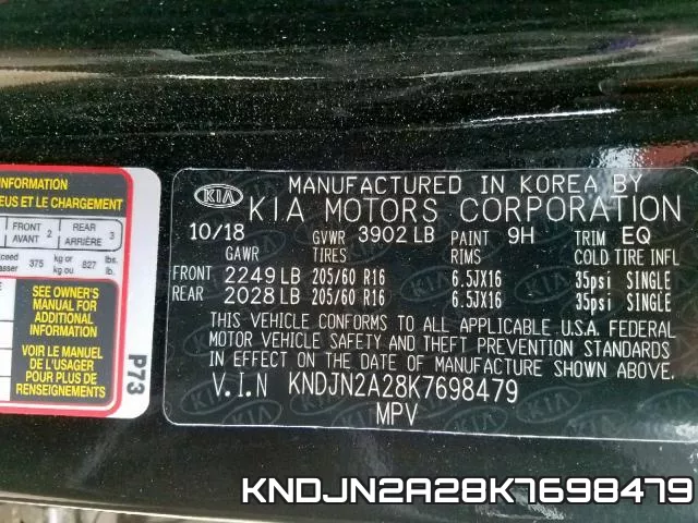 KNDJN2A28K7698479 фото 2
