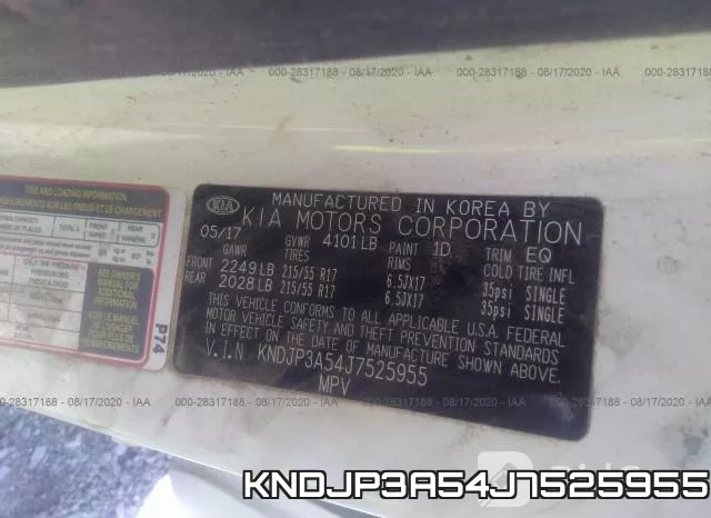 KNDJP3A54J7525955 фото 9