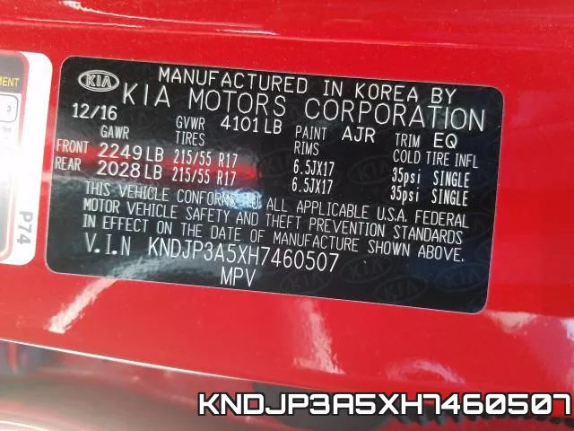 KNDJP3A5XH7460507 фото 2