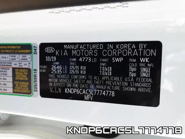 KNDP6CAC5L7774778 фото 2