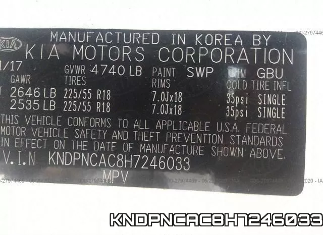KNDPNCAC8H7246033 фото 10