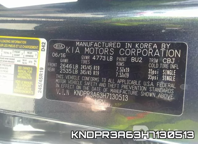 KNDPR3A63H7130513 фото 10