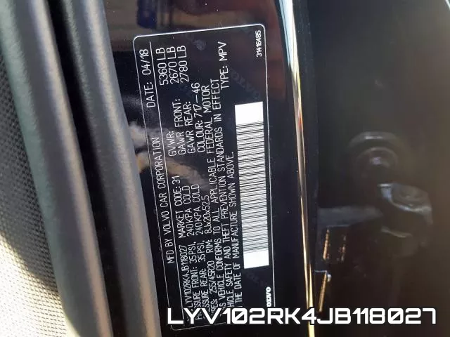 LYV102RK4JB118027 фото 2