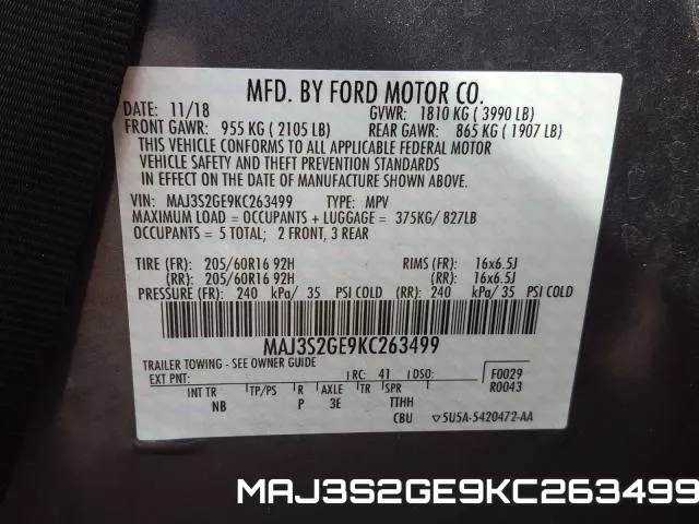 MAJ3S2GE9KC263499 фото 2