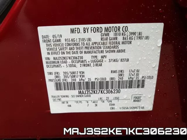 MAJ3S2KE7KC306230 фото 2
