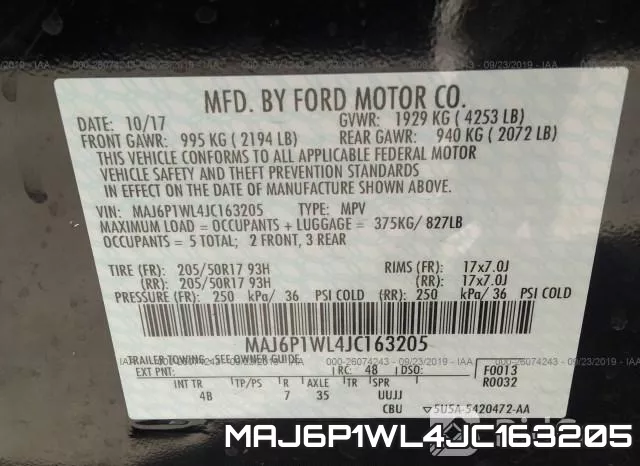 MAJ6P1WL4JC163205 фото 10