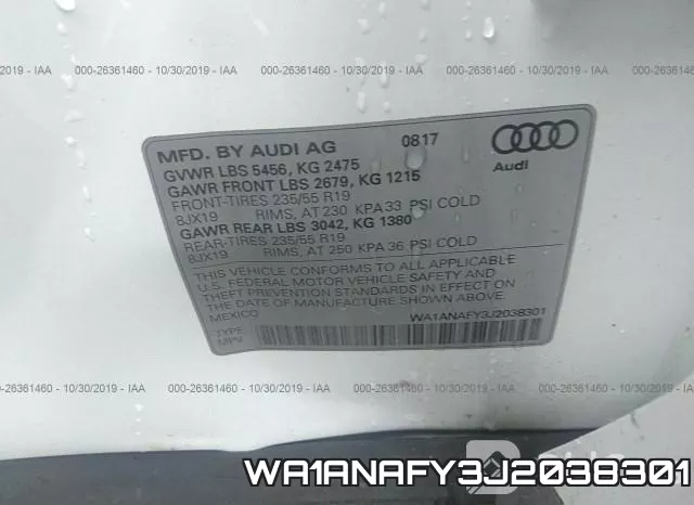 WA1ANAFY3J2038301 фото 10