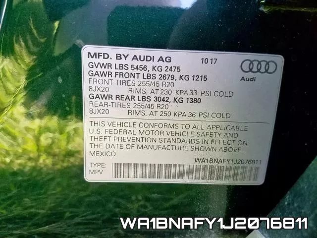 WA1BNAFY1J2076811 фото 2