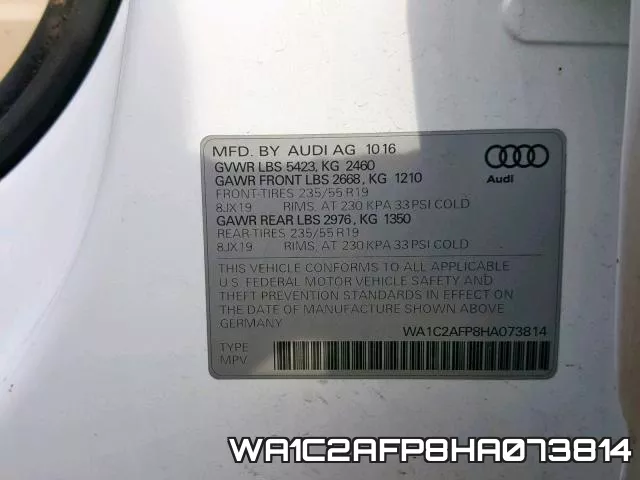 WA1C2AFP8HA073814 фото 2