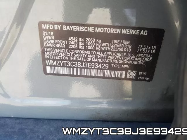 WMZYT3C38J3E93429 фото 2
