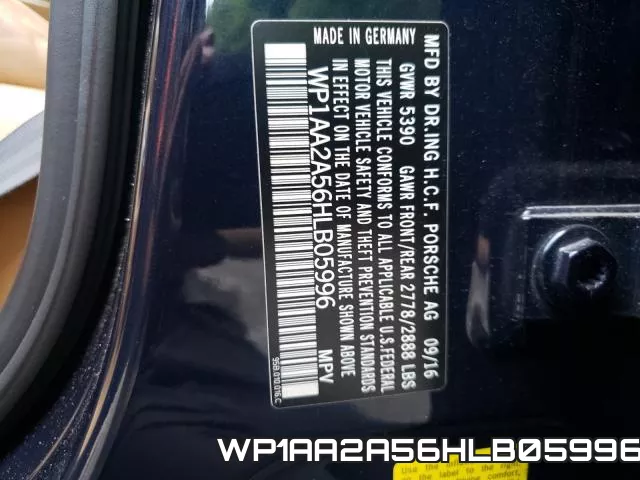 WP1AA2A56HLB05996 фото 2