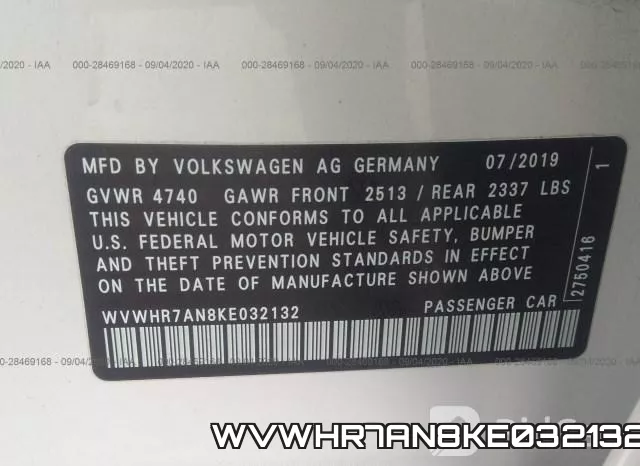 WVWHR7AN8KE032132 фото 10